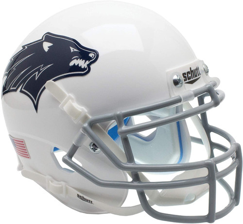 Nevada Reno Wolfpack Blue Wolf White Schutt Mini Authentic Football Helmet