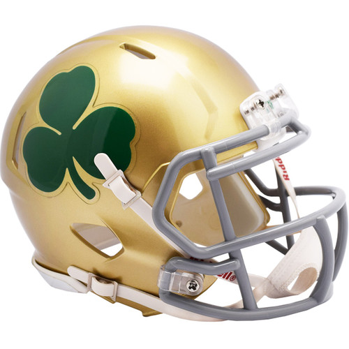 Notre Dame Fighting Irish Shamrock NCAA Riddell Speed Mini Football Helmet
