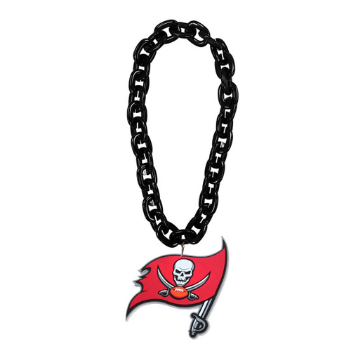 Tampa Bay Buccaneers NFL Touchdown Fan Chain 10 Inch 3D Foam Magnet Necklace Black