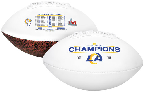 Super Bowl LVI 56 Official Size Los Angeles Rams Champions Football in Box