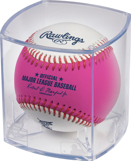 2022 MLB All-Star Game Rawlings Official Pink Home Run Derby Moneyball Baseball In Cube - Los Angeles Dodgers