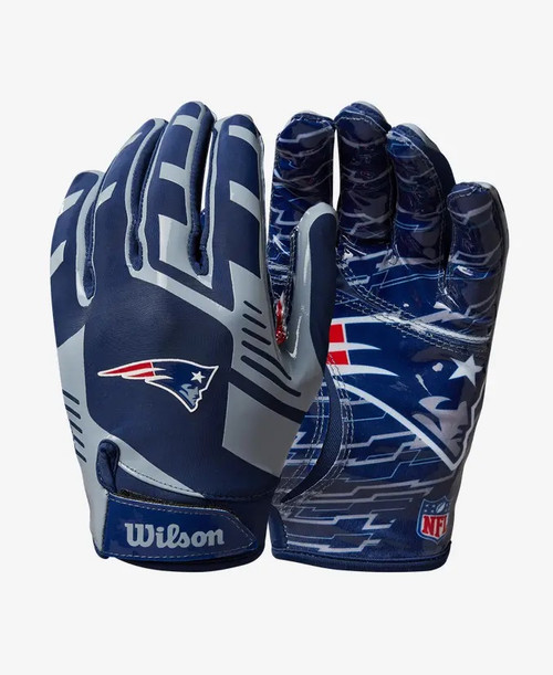 New England Patriots NFL Stretch Fit Receiver Football Gloves