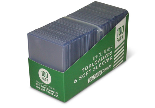 Collectible Supplies 3" x 4" Toploaders and Clear Soft Sleeves for Trading Cards (100 count pack) (CS-3040TL-SS-100PK