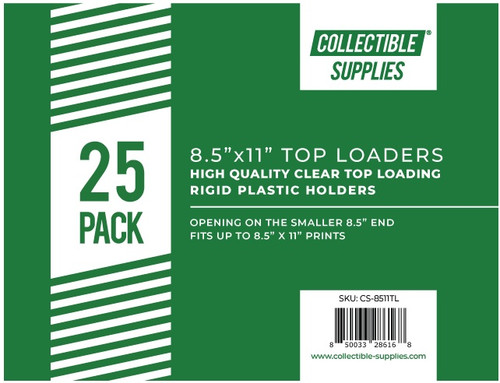 Collectible Supplies 8.5"x 11" Toploaders