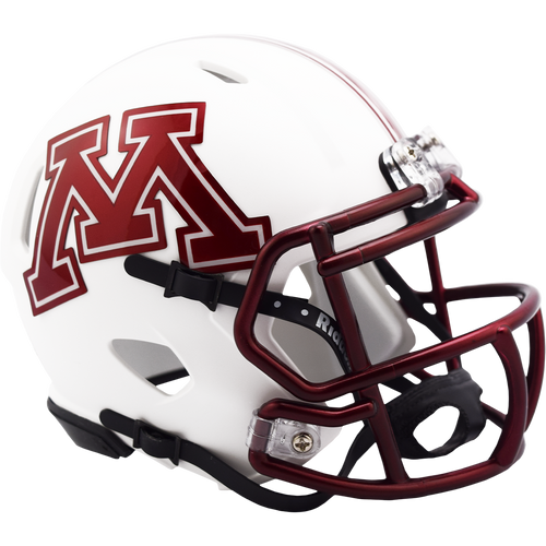 Minnesota Golden Gophers White Chrome 2022 Revolution Speed Mini Football Helmet