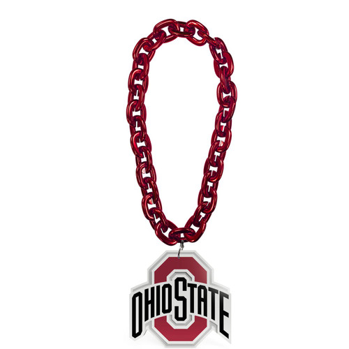 Ohio State Buckeyes NCAA Touchdown Fan Chain 10 Inch 3D Foam Necklace Red