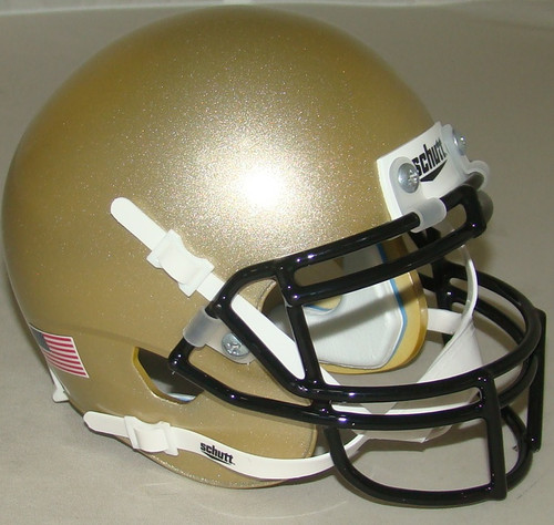 Gold with Black Mask Blank Schutt Mini Football Helmet