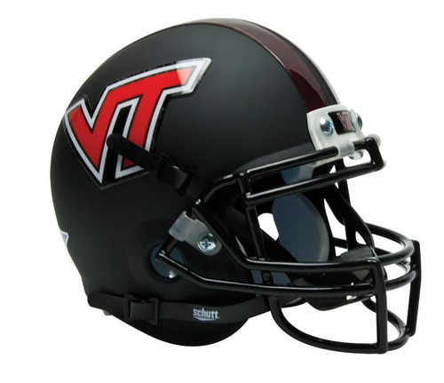 Virginia Tech Hokies ALTERNATE BLACK MATTE Schutt Mini Authentic Helmet