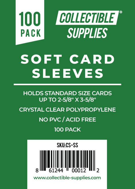 Soft Card Sleeves 2,500 SOFT SLEEVES (25 PACKS)