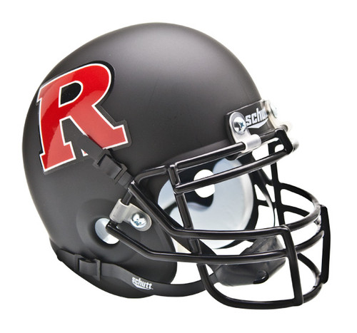Rutgers Scarlet Knights Black Matte with Red Logo Schutt Mini Authentic Helmet