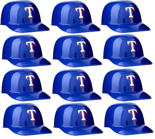 Texas Rangers MLB 8oz Snack Size / Ice Cream Mini Baseball Helmets - Quantity 12