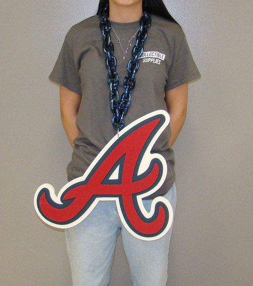 Atlanta Braves BIG LOGO 3D Fan Chain Foam Necklace