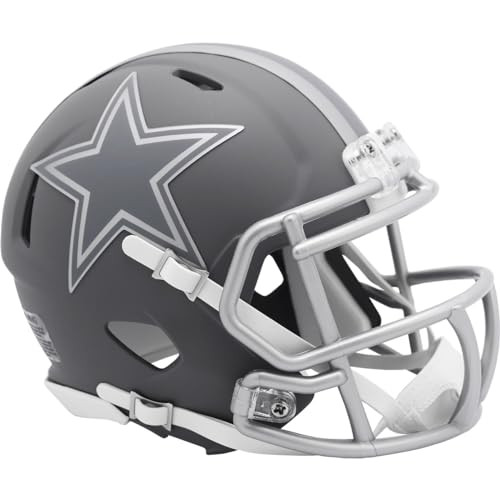 Dallas Cowboys Alternate SLATE Revolution Speed Mini Football Helmet - New in Riddell Box