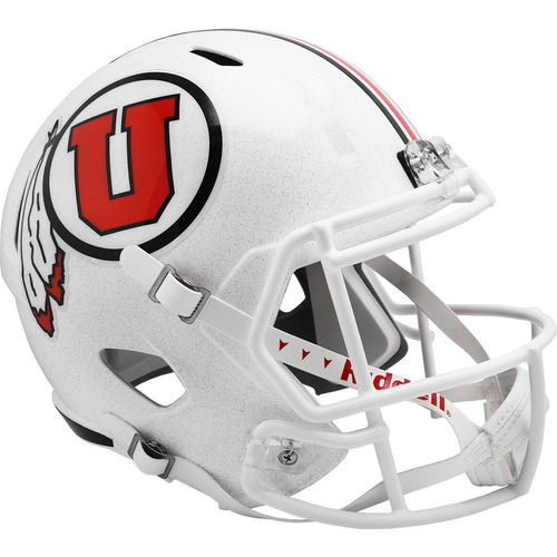 Utah Utes White Riddell Speed Replica Full Size Football Helmet