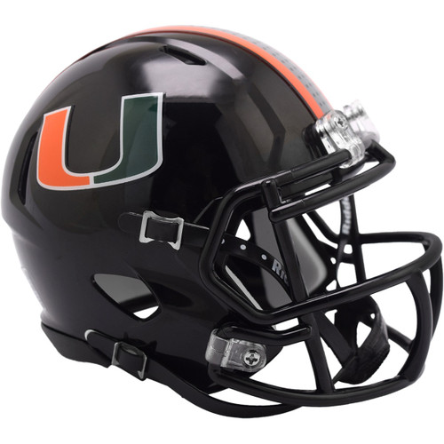 Miami Hurricanes Black2024 Revolution SPEED Mini Football Helmet
