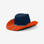 Auburn Tigers NCAA Two Tone Cowboy Hat Size 7 3/8