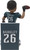 Saquon Barkley Philadelphia Eagles Banner Series 8.5" Bobblehead Bobble Head Doll Back Side