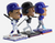New York Mets 3 Pack Mini Bobble Bighead Bobblehead Set - Francisco Lindor & Juan Soto & Mark Vientos Image
