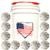 White 6-Gallon Padded Ball Bucket with 30 Wiffle Balls for Practice