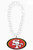 San Francisco 49ers NFL Touchdown Fan Chain 10 Inch 3D Foam Magnet Necklace White