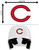 CINCINNATI REDS Red with Black Outline FULL SIZE HELMET 3M STICKER DECAL