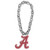 Alabama Crimson Tide NCAA Touchdown Fan Chain 10 Inch 3D Foam Necklace Silver