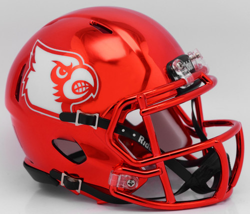 Louisville Cardinals Red Chrome Riddell SPEED Mini Helmet