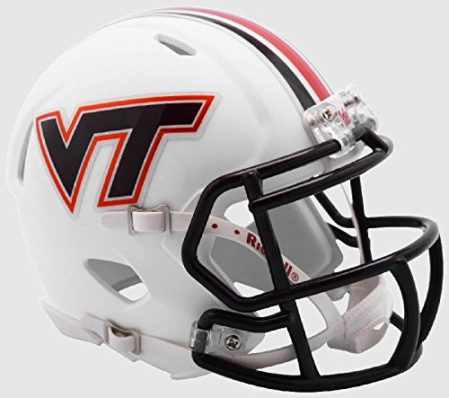 VIRGINIA TECH HOKIES NEW MATTE BLACK NCAA Revolution Speed Mini Football Helmet 