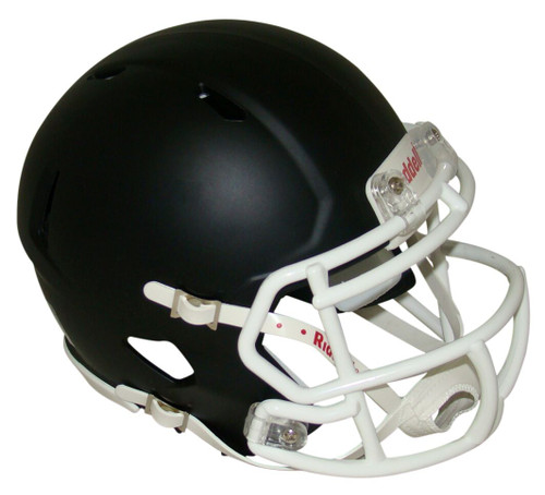 riddell matte black with white mask speed mini helmet