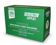 200 TALL Semi-Rigid Card Holders (Oversize for Graded Cards) with 1/2" Lip (1 box) Collectible Supplies