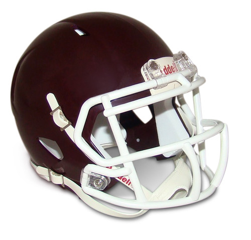 Maroon with White Mask Blank Riddell Revolution SPEED Mini Football Helmet