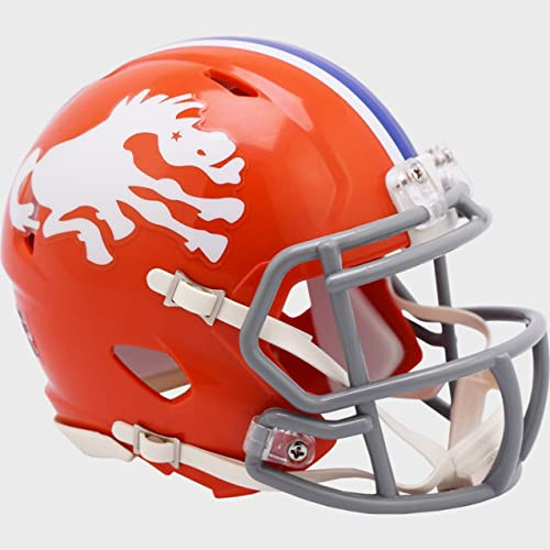 denver broncos mini football helmets Denver Broncos 1966 Throwback Revolution Speed Mini Football Helmet