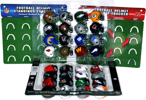 NFL Football 32 Team Helmet Standings Tracker Display Set with