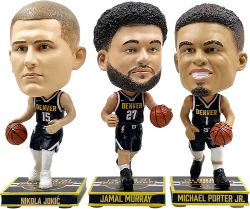 Denver Nuggets 2023 NBA Finals Champions Mini Bobbleheads 3