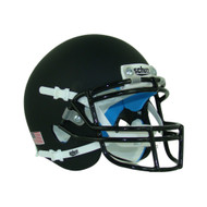 Matte Black Blank with White Chinstrap Schutt Mini Football Helmet