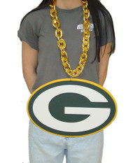 Green Bay Packers NFL BIG LOGO 3D Fan Chain Foam Necklace