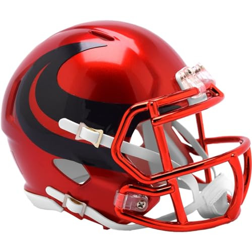 chrome alternate football helmets mini nfl Riddell Houston Texans 2024 On-Field Alternate Speed Mini Helmet