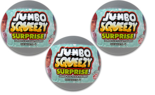 3 Pack - NFL Football Jumbo SqueezyMates Capsules - Series 4