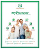 Sleep & Beyond myProtector™, 2-in-1 ultimate, washable, natural mattress protector closeup package
