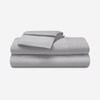 Bedgear Hyper-Wool Technology Performance Wool Sheet Set, Folded, Stacked, Light Grey