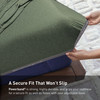 Bedgear Hyper-Wool Technology Performance Wool Sheet Set,  Fitted Sheet Powerband Stretch, Forest Green