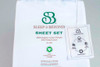 Sleep & Beyond 100% Organic Percale Sheet Set White Bag