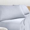 Refreshing TENCEL™ Lyocell Sheets by PureCare Split Head, Split Top, Flex Head Style Stacked Light Blue Bed