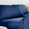 Refreshing TENCEL™ Lyocell Sheets by PureCare Split Head, Split Top, Flex Head Style Stacked Celestial Blue Bed