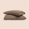 Dr. Weil Garment Washed Percale Bed Sheet Set by PureCare - Desert Sand Color Pillowcases
