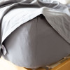 DreamComfort™ 100% Long Staple Cotton Upper Flex Split Top/Head Sheet Set Gray Corner