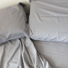DreamComfort™ 100% Long Staple Cotton Upper Flex Split Top/Head Sheet Set Gray Mattress