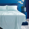 Bedgear® Ver-Tex™ Instant Cooling Ultra Smooth Feel Sheet Set, Made Bed, Misty Blue Color