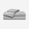 Bedgear® Ver-Tex™ Instant Cooling Ultra Smooth Feel Sheet Set, Stacked, Light Grey Color