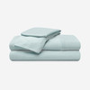 Bedgear® Ver-Tex™ Instant Cooling Ultra Smooth Feel Sheet Set, Stacked, Misty Blue Color